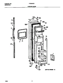 02 - Freezer Door parts for Frigidaire Refrigerator FRS24AGGW2 from AppliancePartsPros.com