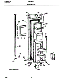 02 - Freezer Door parts for Frigidaire Refrigerator FRS24BGGW0 from AppliancePartsPros.com