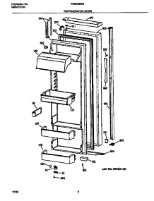 04 - Refrigerator Door parts for Frigidaire Refrigerator FRS24BGGW0 from AppliancePartsPros.com