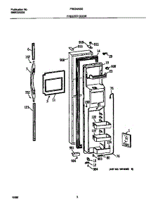 02 - Freezer Door parts for Frigidaire Refrigerator FRS24AGGW3 from AppliancePartsPros.com