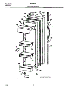 04 - Refrigerator Door parts for Frigidaire Refrigerator FRS24AGGW3 from AppliancePartsPros.com