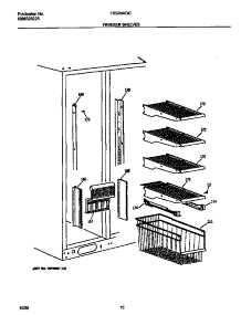 06 - Freezer Shelves parts for Frigidaire Refrigerator FRS24AGGW3 from AppliancePartsPros.com