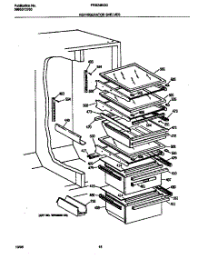 09 - Refr Shelves parts for Frigidaire Refrigerator FRS24BGGB1 from AppliancePartsPros.com