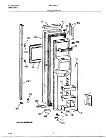 02 - Freezer Door parts for Frigidaire Refrigerator FRS24BGGW9 from AppliancePartsPros.com