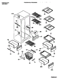 05 - Shelves, Water Tank, 3-Door Mullion parts for Frigidaire Refrigerator FRS24WHBD0 from AppliancePartsPros.com