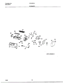 20 - Ice Maker parts for Frigidaire Refrigerator FRS24BGGW9 from AppliancePartsPros.com