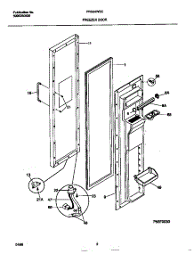 02 - Freezer Door parts for Frigidaire Refrigerator FRS24WSCB2 from AppliancePartsPros.com