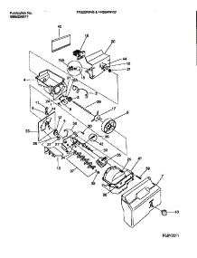 09 - Ice Container & Dispenser Drive parts for Frigidaire Refrigerator FRS24WHBD0 from AppliancePartsPros.com