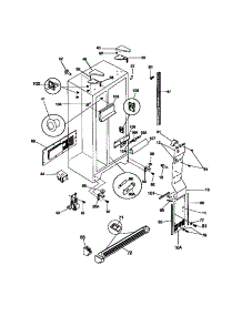 04 - Cabinet parts for Frigidaire Refrigerator FRS24WSCB1 from AppliancePartsPros.com