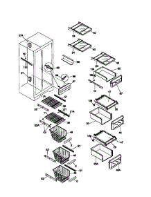 05 - Shelves parts for Frigidaire Refrigerator FRS24WSCB1 from AppliancePartsPros.com