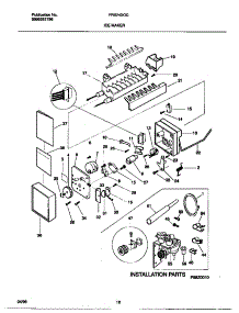 10 - Ice Maker parts for Frigidaire Refrigerator FRS24XGCW2 from AppliancePartsPros.com
