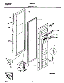 02 - Freezer Door parts for Frigidaire Refrigerator FRS24ZRHD4 from AppliancePartsPros.com