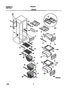 05 - Shelves parts for Frigidaire Refrigerator FRS24ZGGW3 from AppliancePartsPros.com