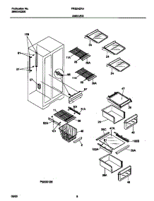 05 - Shelves parts for Frigidaire Refrigerator FRS24ZRHW4 from AppliancePartsPros.com