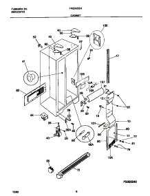 04 - Cabinet parts for Frigidaire Refrigerator FRS24ZGHD3 from AppliancePartsPros.com
