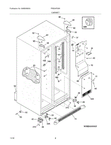 07 - Cabinet parts for Frigidaire Refrigerator FRS3HR35KB4 from AppliancePartsPros.com