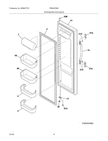 05 - Refrigerator Door parts for Frigidaire Refrigerator FRS3HR35KS2 from AppliancePartsPros.com