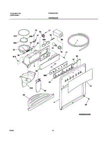 15 - Dispenser parts for Frigidaire Refrigerator FRS26BH6CS3 from AppliancePartsPros.com