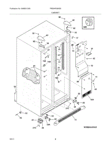 07 - Cabinet parts for Frigidaire Refrigerator FRS3HR35KS5 from AppliancePartsPros.com