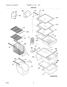 09 - Shelves parts for Frigidaire Refrigerator FRS6B5EEW3 from AppliancePartsPros.com