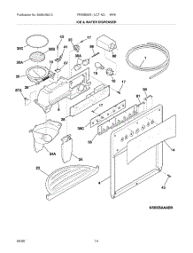 15 - Ice & Water Dispenser parts for Frigidaire Refrigerator FRS6B5EEW3 from AppliancePartsPros.com