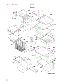 09 - Shelves parts for Frigidaire Refrigerator FRS6B6EEW0 from AppliancePartsPros.com