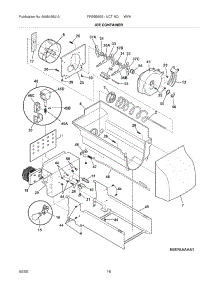 17 - Ice Container parts for Frigidaire Refrigerator FRS6B5EEW3 from AppliancePartsPros.com