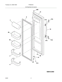 05 - Refrigerator Door parts for Frigidaire Refrigerator FRS26W2AWB from AppliancePartsPros.com