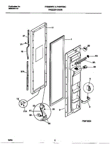 02 - Freezer Door parts for Frigidaire Refrigerator FRS26WRCD0 from AppliancePartsPros.com