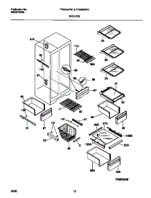 06 - Shelves parts for Frigidaire Refrigerator FRS26WRCD1 from AppliancePartsPros.com