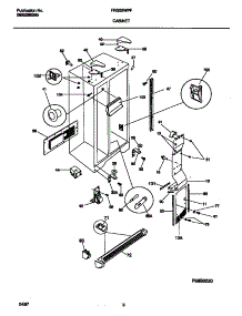 04 - Cabinet parts for Frigidaire Refrigerator FRS26WPFW0 from AppliancePartsPros.com