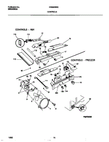 06 - Controls parts for Frigidaire Refrigerator FRS26WNCW4 from AppliancePartsPros.com