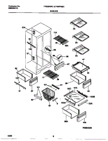 05 - Shelves parts for Frigidaire Refrigerator FRS26WRCW0 from AppliancePartsPros.com
