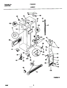 04 - Cabinet parts for Frigidaire Refrigerator FRS26XGCB2 from AppliancePartsPros.com