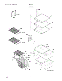 09 - Shelves parts for Frigidaire Refrigerator FRS26XABQ1 from AppliancePartsPros.com