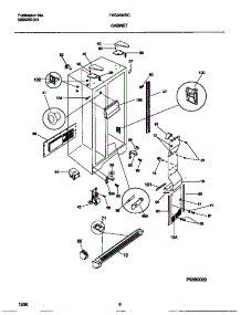 04 - Cabinet parts for Frigidaire Refrigerator FRS26WRCW5 from AppliancePartsPros.com