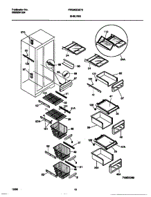 05 - Shelves parts for Frigidaire Refrigerator FRS26ZGED2 from AppliancePartsPros.com
