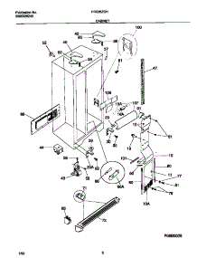04 - Cabinet parts for Frigidaire Refrigerator FRS26ZGHW1 from AppliancePartsPros.com