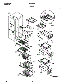 06 - Shelves parts for Frigidaire Refrigerator FRS26ZGED3 from AppliancePartsPros.com