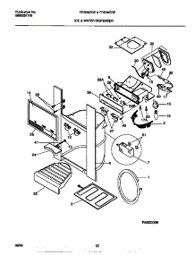 09 - Ice & Water Dispenser parts for Frigidaire Refrigerator FRS26ZGED1 from AppliancePartsPros.com