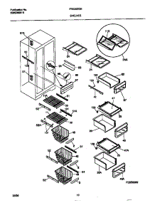 05 - Shelves parts for Frigidaire Refrigerator FRS26ZGEB0 from AppliancePartsPros.com