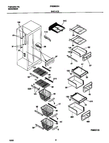 05 - Shelves parts for Frigidaire Refrigerator FRS26ZGHD2 from AppliancePartsPros.com