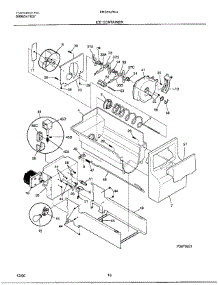 16 - Ice Container parts for Frigidaire Refrigerator FRS26ZNHB5 from AppliancePartsPros.com