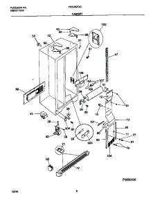 04 - Cabinet parts for Frigidaire Refrigerator FRS26ZGGW5 from AppliancePartsPros.com