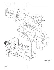 17 - Ice Container parts for Frigidaire Refrigerator FRS26XABW0 from AppliancePartsPros.com