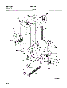 04 - Cabinet parts for Frigidaire Refrigerator FRS26ZRGD0 from AppliancePartsPros.com