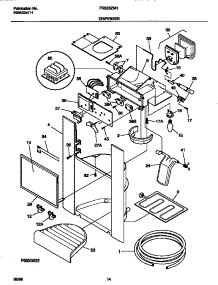 08 - Ice Dispenser parts for Frigidaire Refrigerator FRS26ZNHB0 from AppliancePartsPros.com
