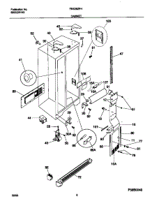 04 - Cabinet parts for Frigidaire Refrigerator FRS26ZPHD0 from AppliancePartsPros.com