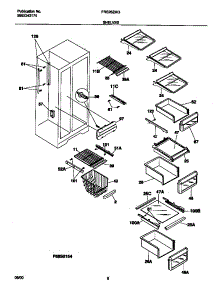 05 - Shelves parts for Frigidaire Refrigerator FRS26ZRGWB from AppliancePartsPros.com