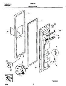02 - Freezer Door parts for Frigidaire Refrigerator FRS26ZSHB4 from AppliancePartsPros.com